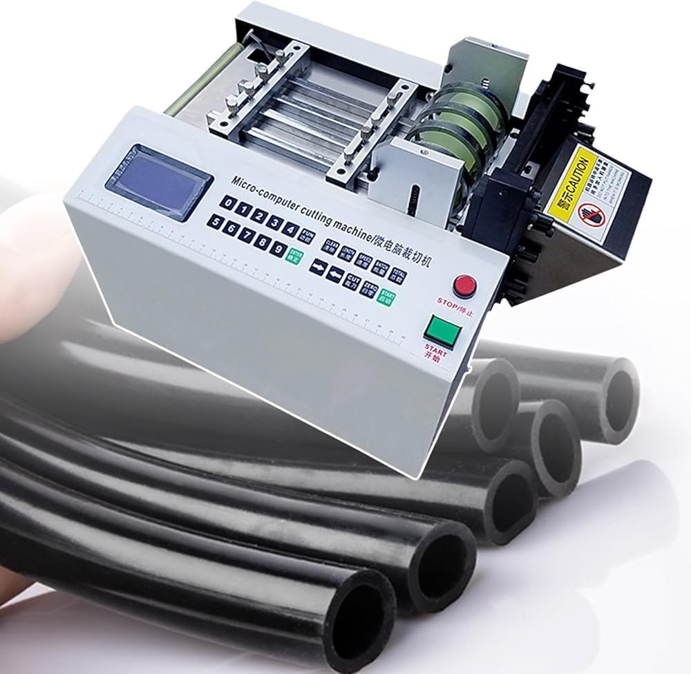 Micro-Computer Cutting Machine | 300W Cable Pipe Cutter with 15mm Blade Height & 0.1mm Cutting Accuracy | for Sleeve Rubber/Plastic Tubes(Size:220V)