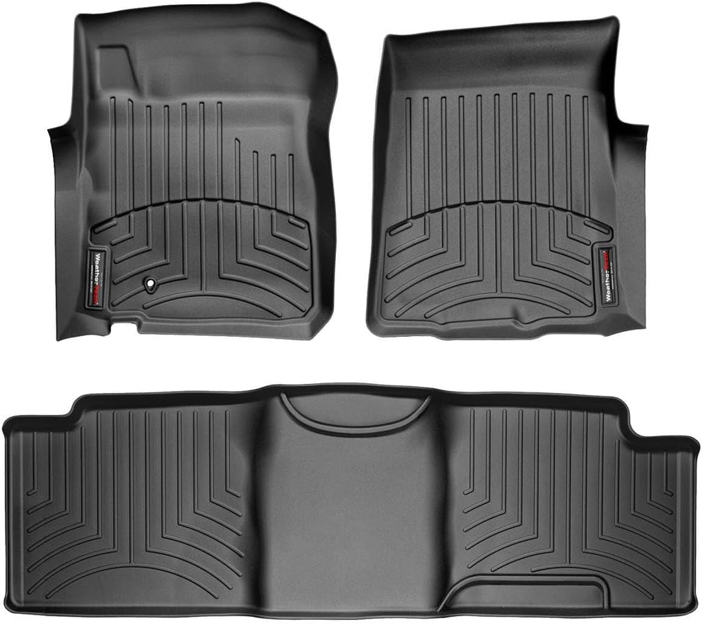 WeatherTech Custom Fit FloorLiners for Ford F-150, F-150, F-150-1st & 2nd Row (44048-1-2), Black