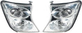 Car Front Bumper Headlight Side Marker Corner Turn Signal Light Lamp No Bulb For Nissan For Patrol Y61 2001 2002 2003 2004 Wing Mirror Indicator(White Right)(White 1pair)