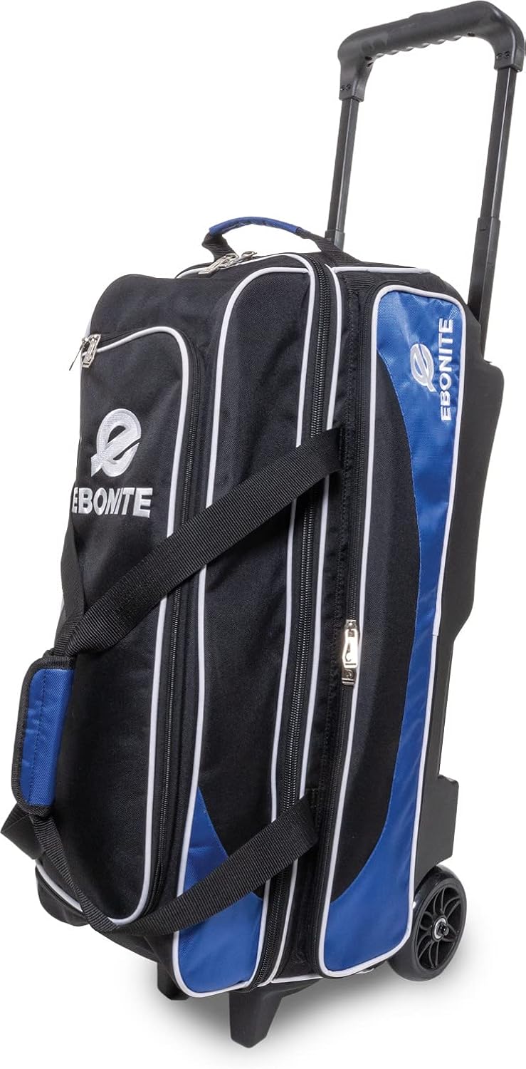 Ebonite Transport Triple Roller Bowling Bag (Blue)