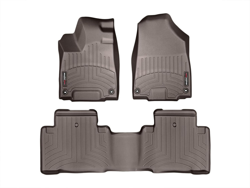 WeatherTech Custom Fit FloorLiners for Acura MDX, MDX, MDX - 1st & 2nd Row (47576-1-2), Cocoa