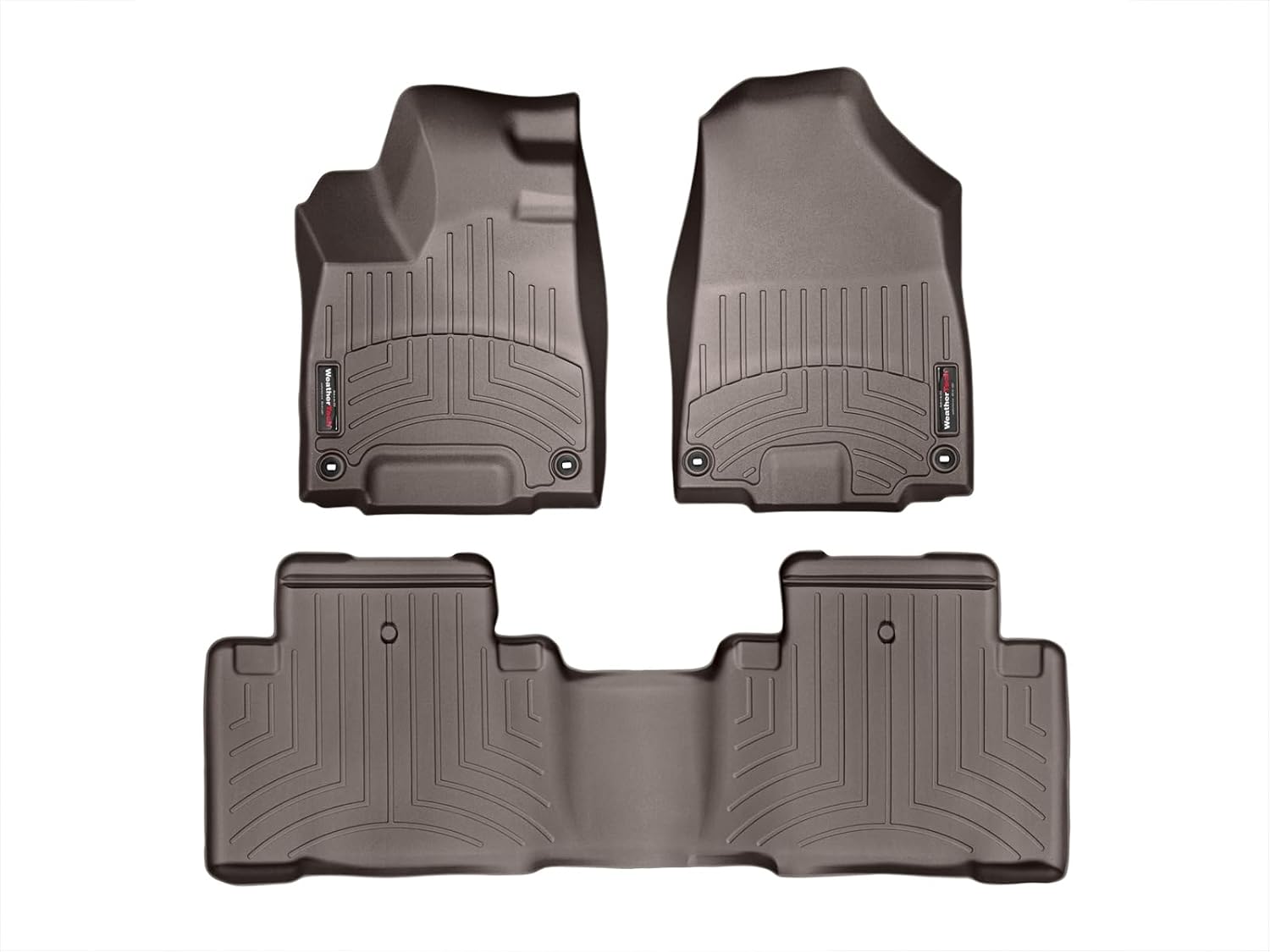 WeatherTech Custom Fit FloorLiners for Acura MDX, MDX, MDX - 1st & 2nd Row (47576-1-2), Cocoa