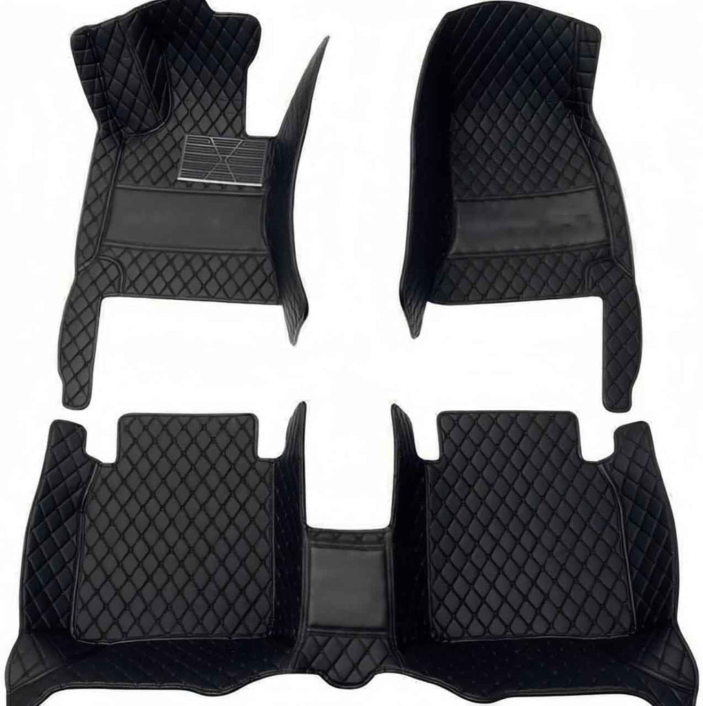 Leather Car Floor Mats for Land Rover Defender 110/130 L663 2020 2021 2022 2023 2024 2025, Waterproof Floor Mat Front Rear Row Carpet Protection Liners Car Floor Matts Accessories,Brown