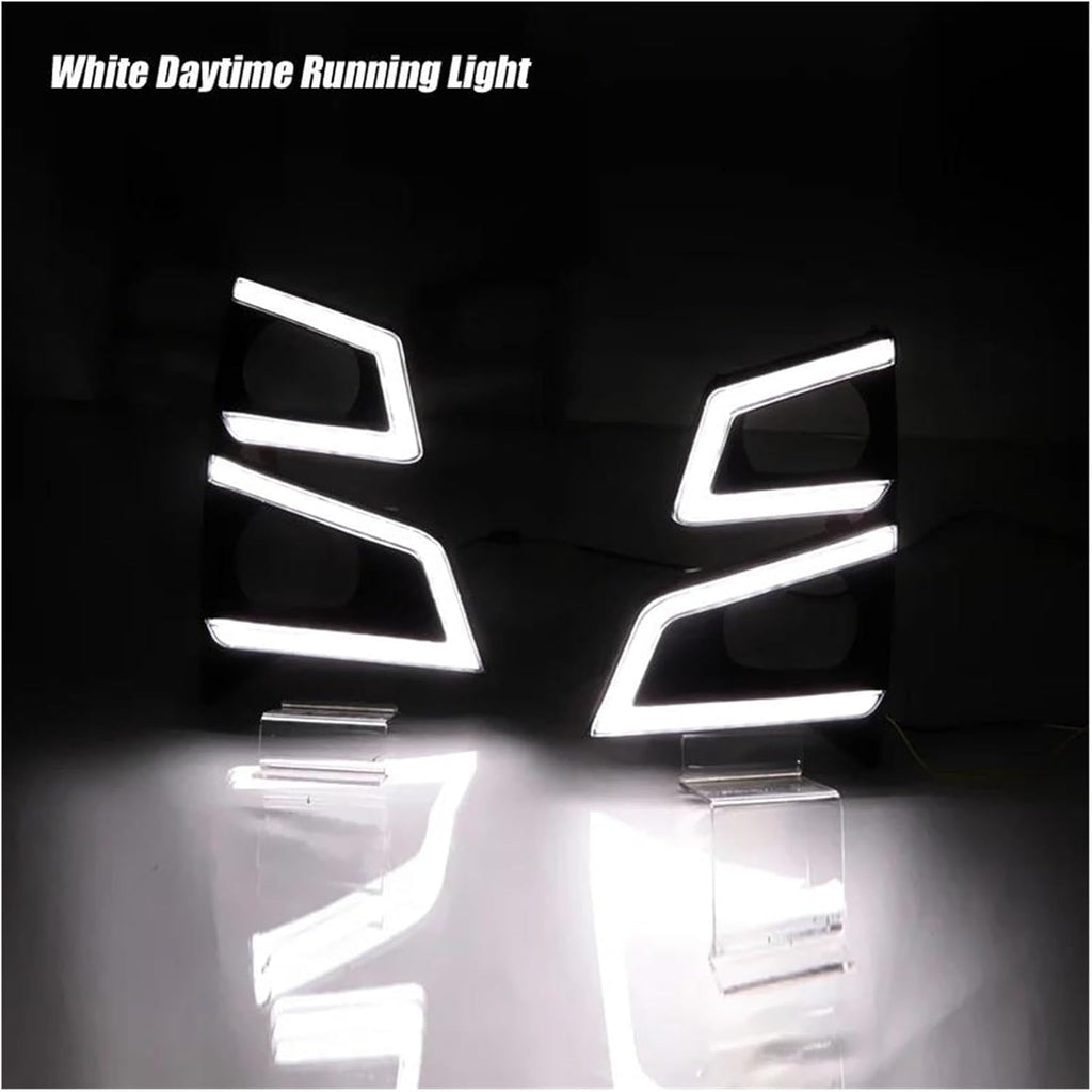 for Isuzu for Dmax for D-Max for Pickup 2020 2021 2Piece Front Fog Lamp Cover with Led Drl Daytime Running Light Turn Signal Indicator Headlight