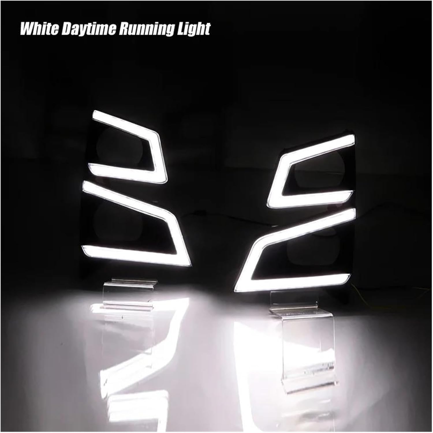 for Isuzu for Dmax for D-Max for Pickup 2020 2021 2Piece Front Fog Lamp Cover with Led Drl Daytime Running Light Turn Signal Indicator Headlight