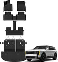 Auxko All Weather Floor Mats Cargo Mat with Backrest Mat for Kia Telluride 2027 (Gasoline Not for Hybrid) 7&8 Seater TPE Accessories Odorless Floor Liner Trunk Liner with Back Seat Protector