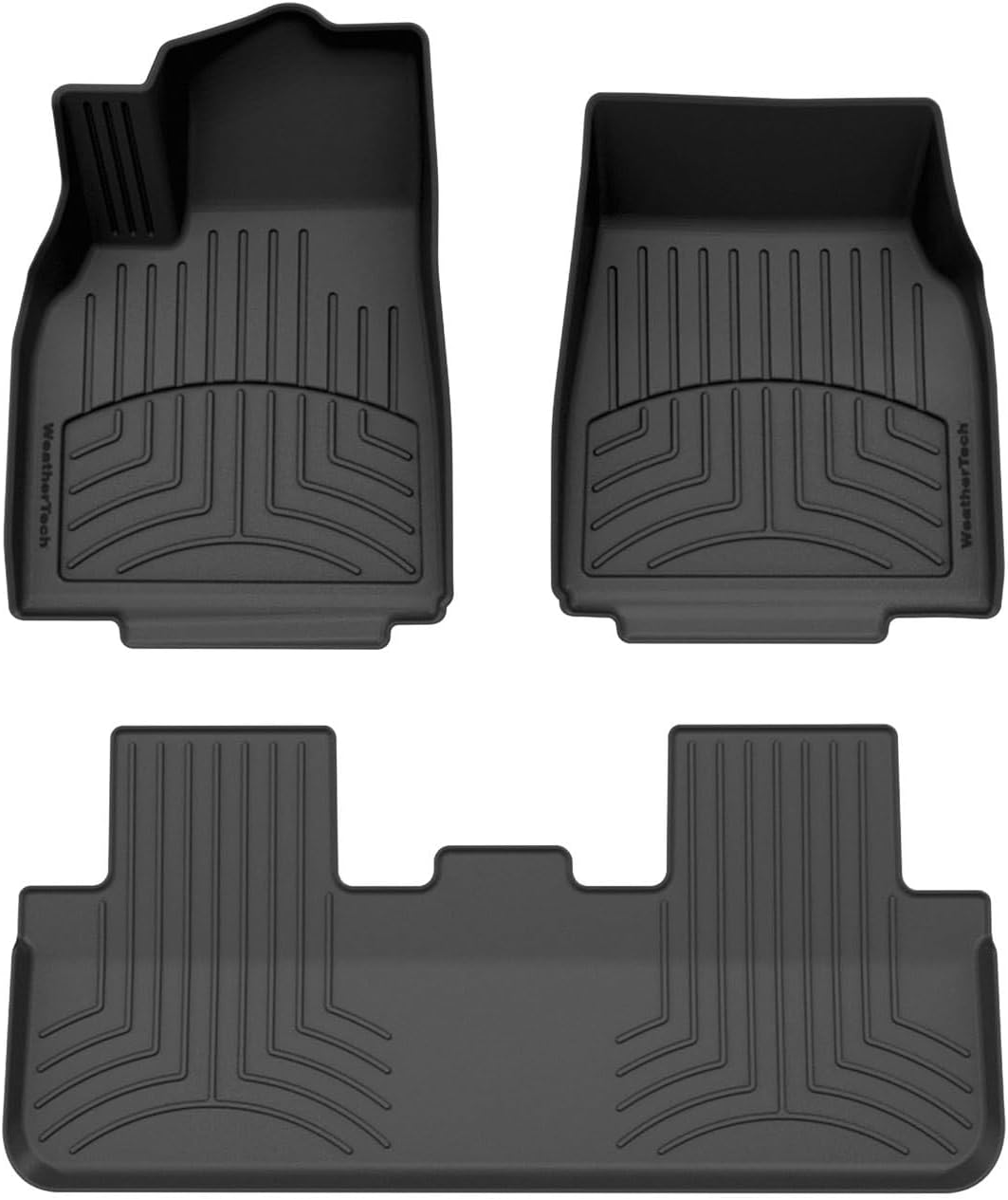 WeatherTech FloorLiner HP Custom Fit Floor Mats for Tesla Model Y 1st & 2nd Row (441943-1-2IM), Black