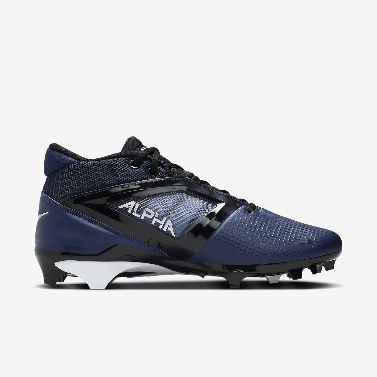 Nike Alpha Menace 4 Pro Football Cleats (FD7037-401, Midnight Navy/Metallic Silver) Size 10.5