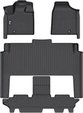 FREEMOTOR802 Compatible with 2008-2020 Dodge Grand Caravan 7 Seats Chrysler Town & Country Floor Mats, Black 3D Molded Carpets Liner 1st 2nd Row 4PC TPE Thermo Plastic Elastomer All Weather Protector