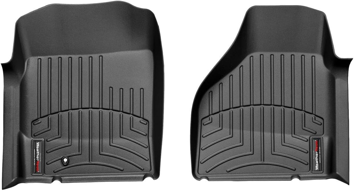 WeatherTech Custom Fit FloorLiners for Dodge Ram Truck 1500, Ram Truck 2500/3500-1st Row (440121), Black