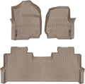 WeatherTech Custom Fit FloorLiners for Ford Super Duty, Super Duty, Super Duty - 1st & 2nd Row (451012-1-2), Tan