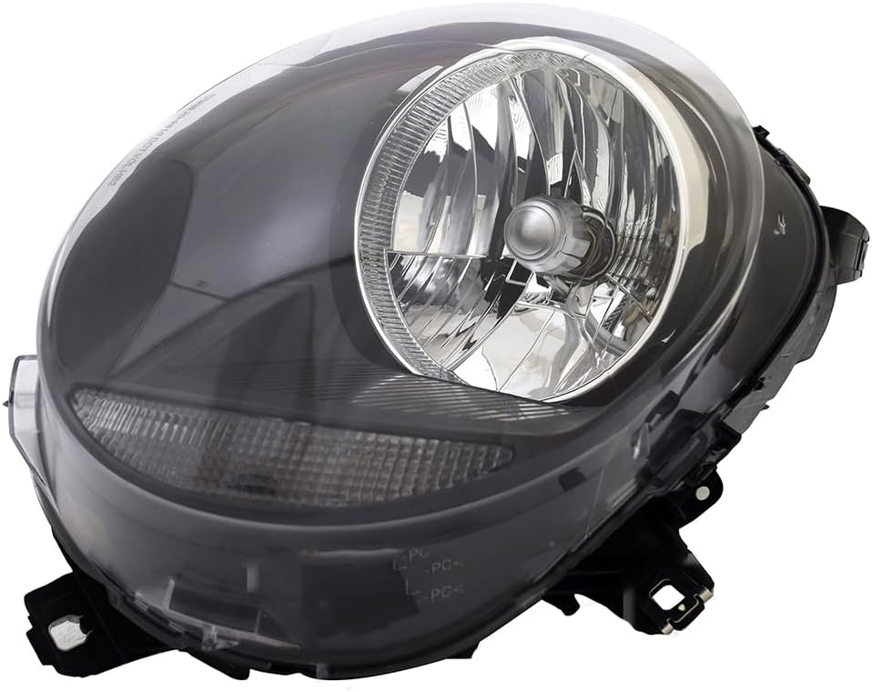Headlamp Replacement For Mini 2019-2021 Cooper / 2020 Cooper Clubman Halogen Headlight Assembly W/ Bulbs W/White Indicator W/O LOGO Left Side / Driver, MC2518104 / 63 11 7 433 795 DOT/SAE Compliant