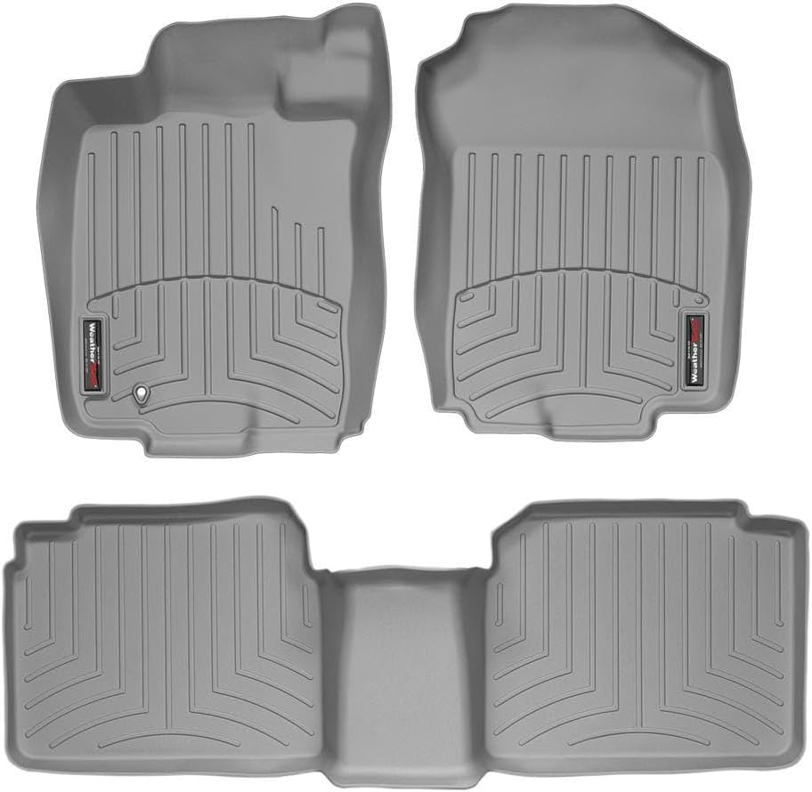 WeatherTech Custom Fit FloorLiners for Lincoln MKZ, Zephyr, Milan - 1st & 2nd Row (46108-1-2), Grey