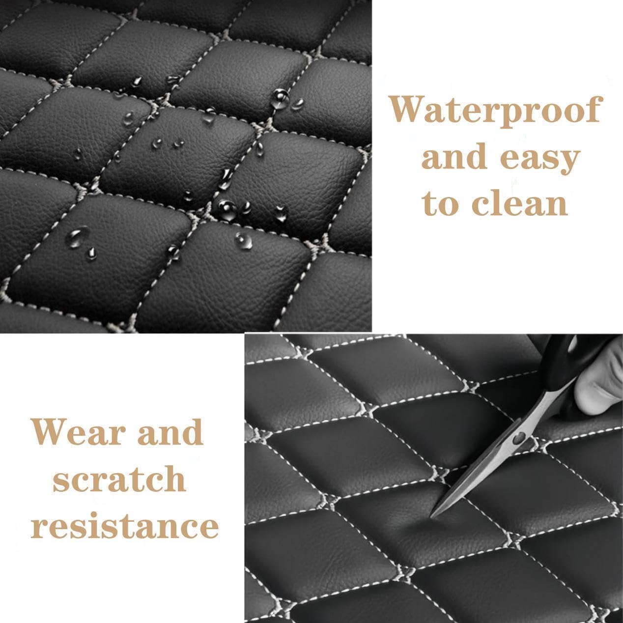 Leather Car Floor Mats for Land Rover Defender 110/130 L663 2020 2021 2022 2023 2024 2025, Waterproof Floor Mat Front Rear Row Carpet Protection Liners Car Floor Matts Accessories,Brown