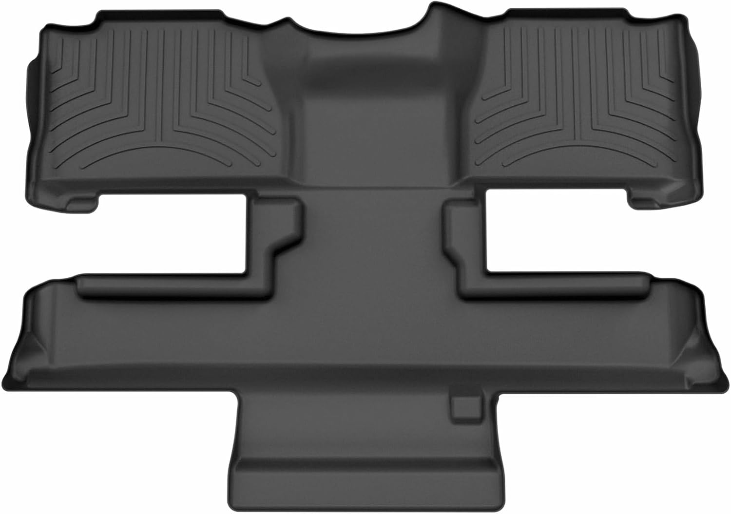 WeatherTech Custom Fit FloorLiners for Chevrolet Tahoe, Tahoe, Tahoe - 2nd Row (442353), Black