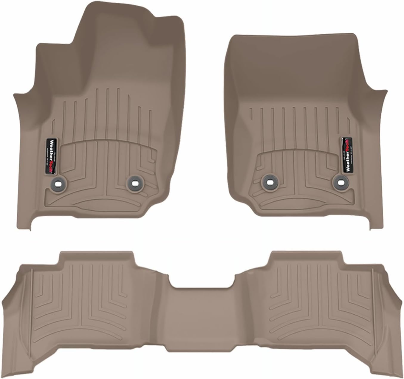 WeatherTech Custom Fit FloorLiners for Toyota 4Runner, 4Runner, 4Runner - 1st & 2nd Row (451919-1-2), Tan