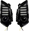 2 Pieces Daytime Running Light Fit for Toyota Yaris Ativ Vios 2022 2023 DRL Car Light Front Bumper Headlight Yellow Turn Signal Lamp 12V(Left and right B)