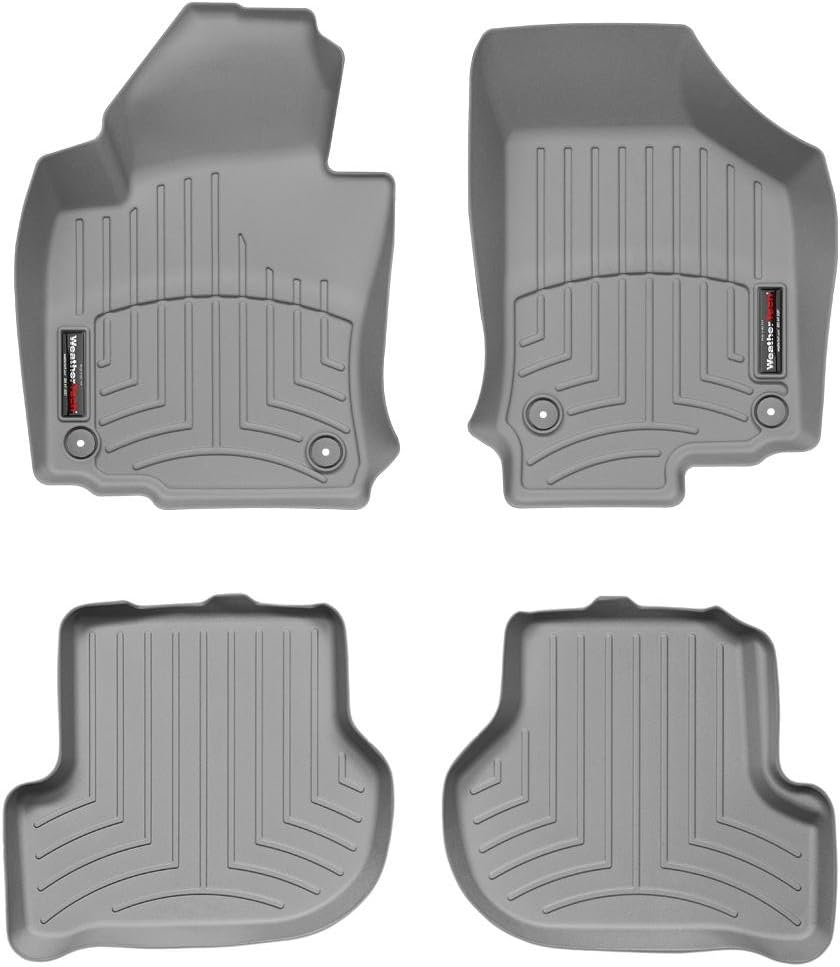 WeatherTech Custom Fit FloorLiners for VW Golf R, Jetta SportWagen, Jetta - 1st & 2nd Row (462691-460802), Grey