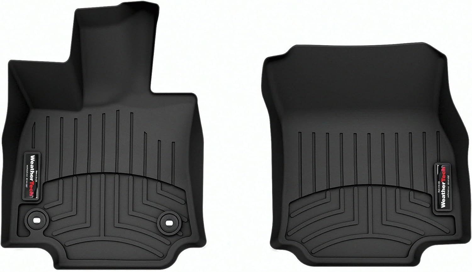 WeatherTech Custom Fit FloorLiners for Toyota RAV4 Prime, RAV4 Plug-in Hybrid, 1st Row (4418591), Black