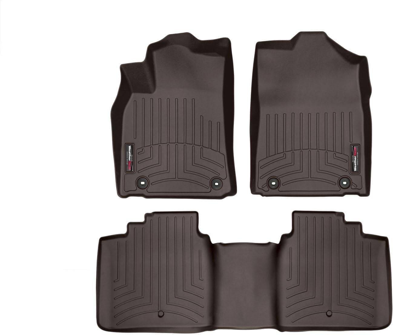 WeatherTech Custom Fit FloorLiners for Lexus ES - 1st & 2nd Row (4714591-474763), Cocoa