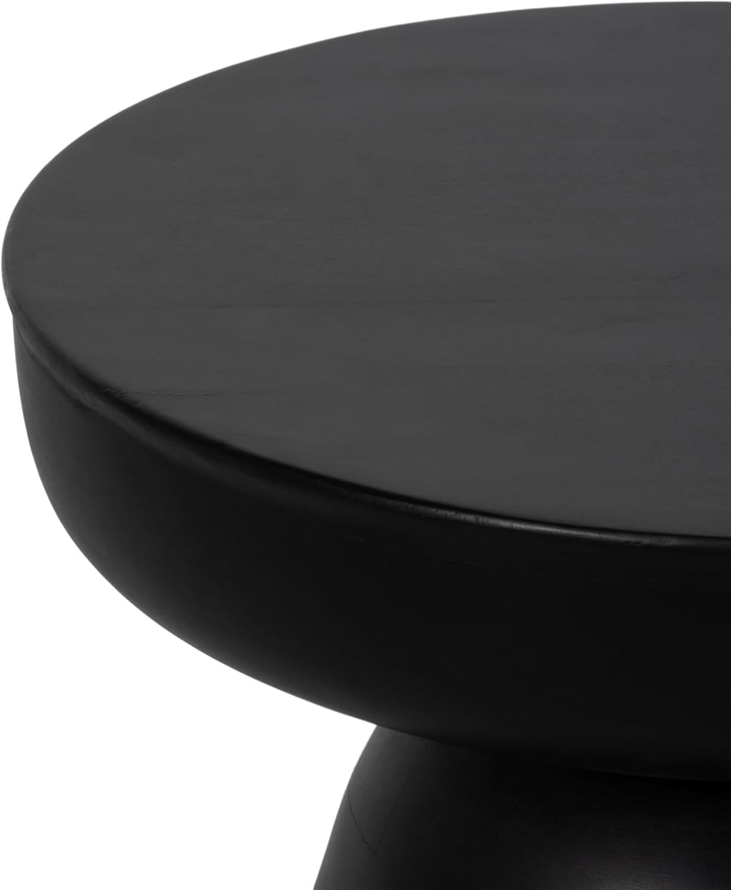 Sagebrook Home Boho Accent Table - Modern Wooden Side Table for Living Room, Bedroom & Office - Stylish Minimalist End Table for Home Decor - 19' Black