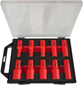 1000V VDE Insulated SAE Sockets | 10 Piece Set | 3/8' Drive