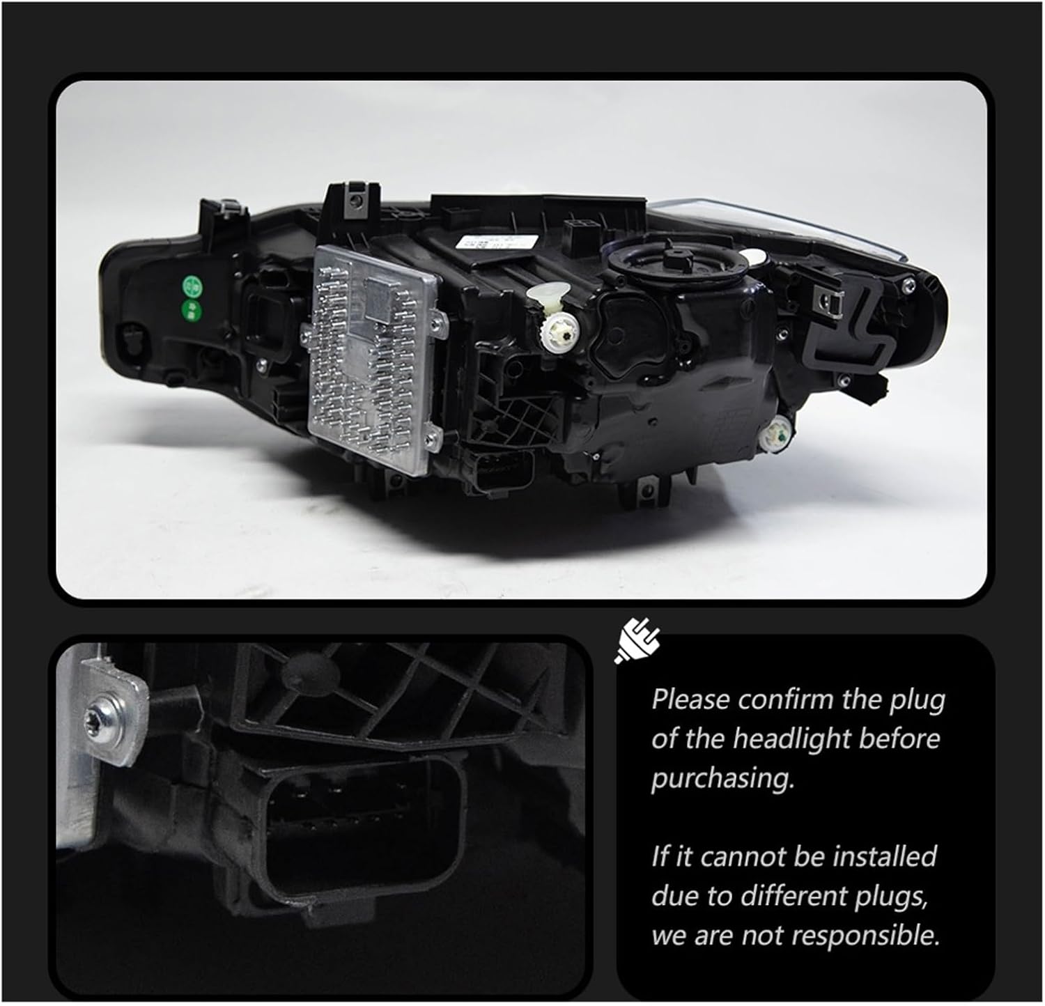 Car Lights Compatible With BMW 2012-2019 F30 LED Headlight F31 Head Lamp 318i 320i 325i 328i 330i 335i DRL Automotive Accessories(Halogen User)