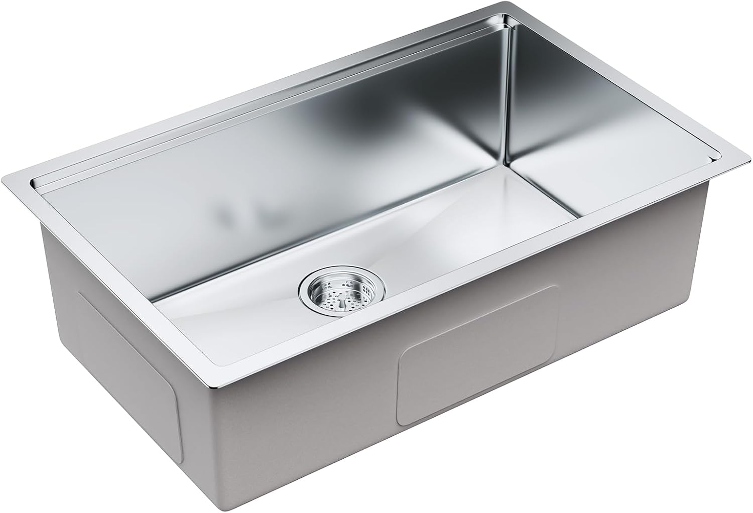 VEVOR 30 inch Kitchen Single Sink, 304 Stainless Steel Undermount Sink Drop-In Single Bowl Farmhouse Basin with Ledge & Multiple Accessories, Household Dishwasher Sinks for Prep Kitchen, Bar 30'*19'
