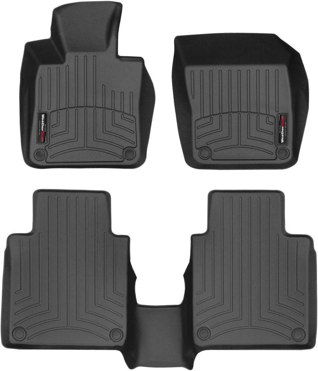 WeatherTech Custom Fit FloorLiners for Volvo S90-1st & 2nd Row (441018-1-3), Black