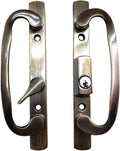 8.5' Legacy Sliding Patio Glass Door Offset Latch Antique Brass Handle Set with Keys - Sash Controls 2265 Keyed Lock - Fits 3-15/16' Screw Hole Spacing and 1-1/4' to 2-1/4' Door Thickness