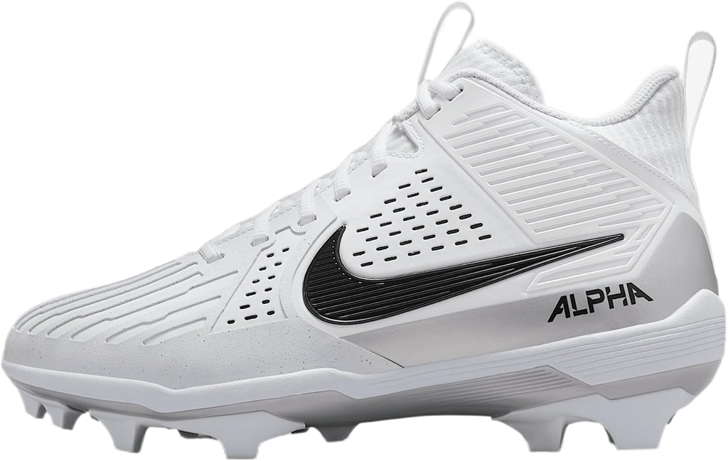 Nike Alpha Menace Strong Men's Football Cleats (II5139-010, Black/Metallic Silver/White)
