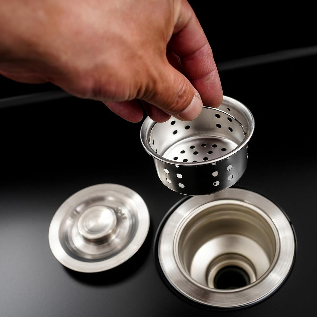 Stainless Steel Utility Sink, 33.46 * 18.11 * 9.84in Commercial Single Bowl Bar Sink Laundry Tub Culinary Sinks Freestanding Workstation Sinks with Pull-out Faucet for Restaurants Canteens kitchens