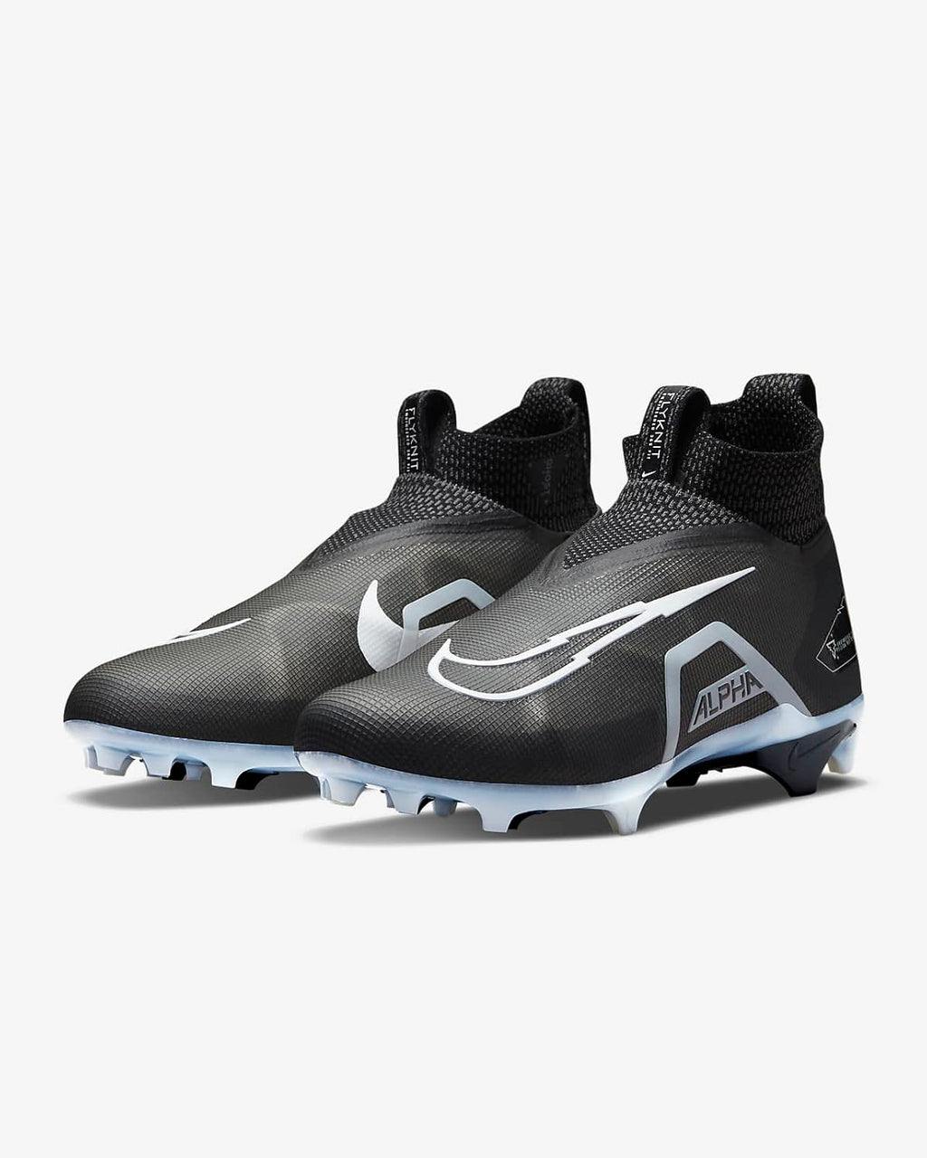 Nike Alpha Menace Elite 3 White/Particle Grey/Opti Yellow/Black Mens Football Cleat.