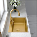 Single Bowl Kitchen Sink - Gold Kitchen Sink - Drop in & Top Mount Kitchen Sink - 16 Gauge Stainless Steel Kitchen Sinks,KitD-68x45x22cm