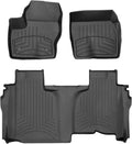 WeatherTech FloorLiner HP Custom Fit Floor Mats for Chevrolet Silverado 1500 LTD, Sierra 2500HD / 3500HD, Silverado 1500-1st & 2nd Row (441436-1-6IM), Black