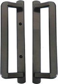 Alcan PGT 10' Sliding Glass Patio Door Handle Set w/Thumb Latch Lever, Screws Interior + Exterior Replacement w/ 3-7/8' Hole Spacing | Fix Repair PGT Door Hardware - Black