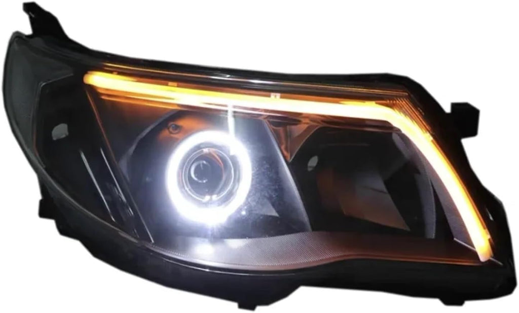 Car Modified Led Front Lamp Laser Headlight Assembly Bifocal Lens Compatible With Subaru Forester Turn Signal DRL Daytime Runnning Light