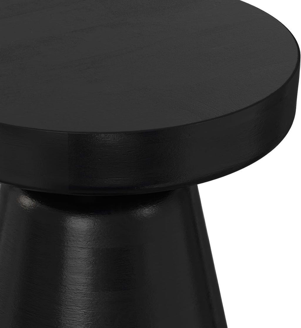 SIMPLIHOME Robbie Accent Table - 16 inch Wide Solid Mango Wood End Table in Black, Boho Contemporary Rustic Side Table for Living Room or Bedroom with Multipurpose Function, Assembled