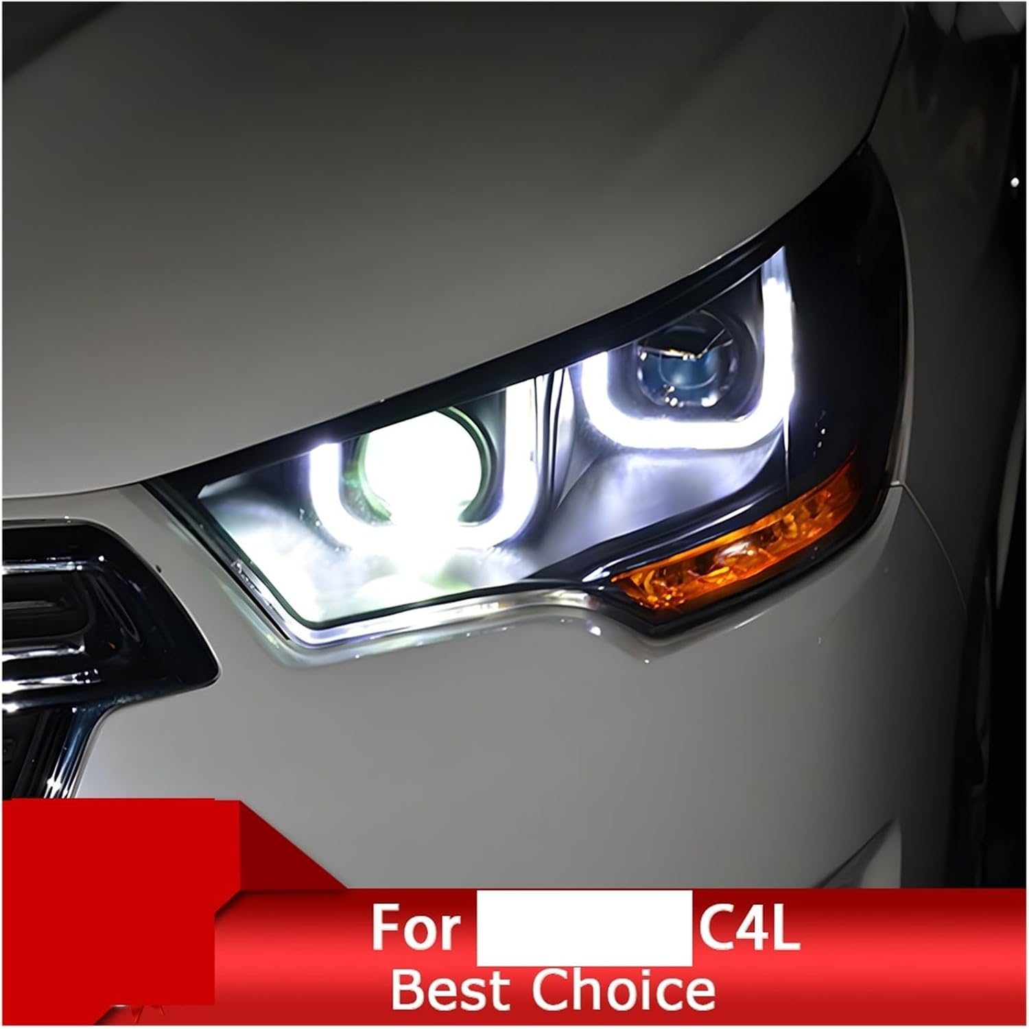 Car Lights Compatible With Citroen C4L 2013-2016 LED Auto Headlight Assembly Upgrade Bifocal Lens Blink Signal Lamp Exterior Accessories