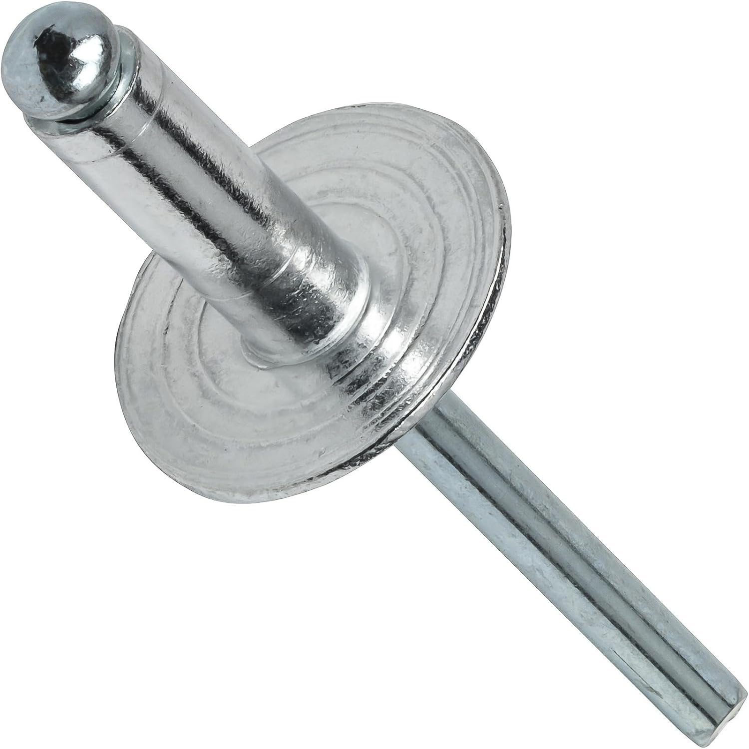 Large Flange Pop Rivets 1/8' x 3/8' Aluminum Body Steel Mandrel (4-6) Qty 500 Industrial Grade Hardware Fasteners DIY Home Repair Construction Use
