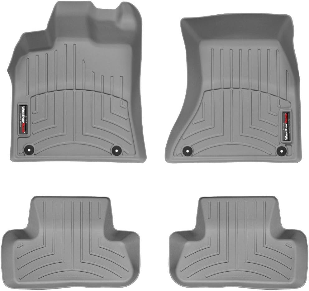 WeatherTech Custom Fit FloorLiners for Audi SQ5, Q5, 1st & 2nd Row (46230-1-2), Grey