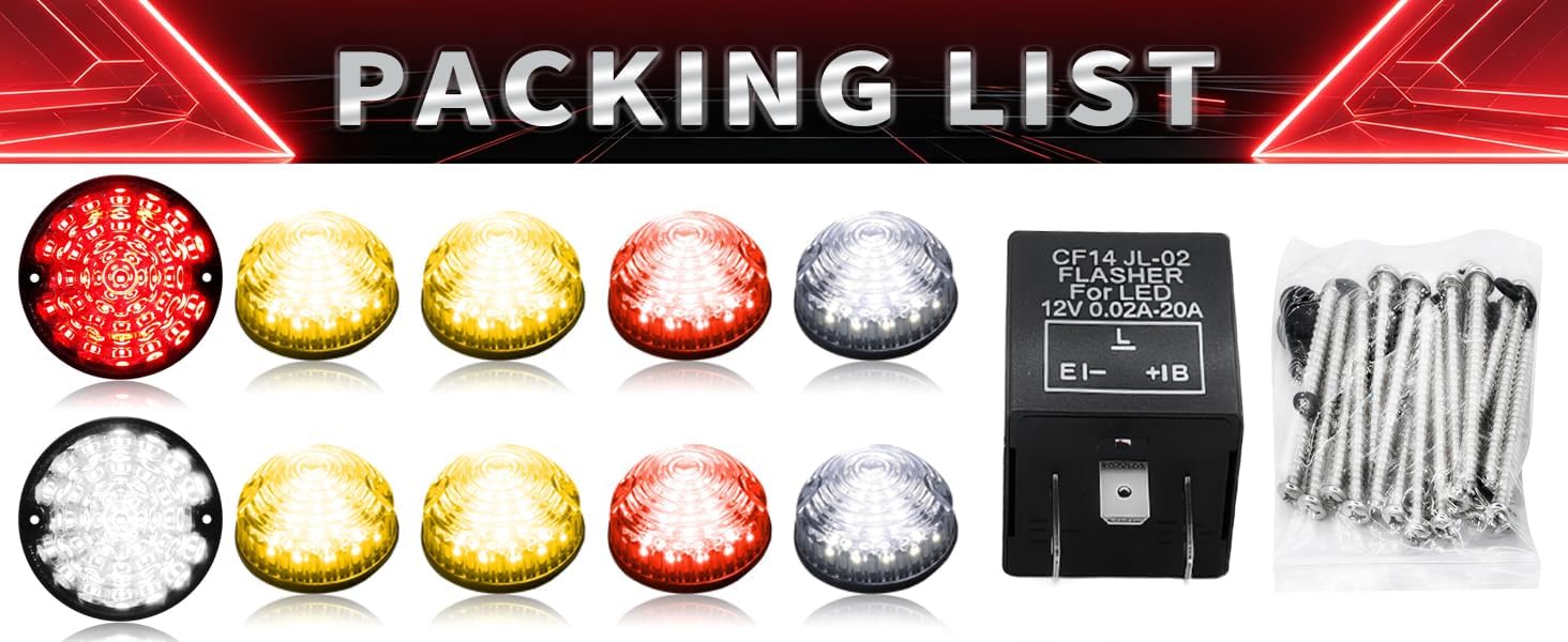 LED Upgraded Light Tail Light Kits, 10Pcs Led Indicator Light Compatible with Land Rover Defender 1990-2016 (White)