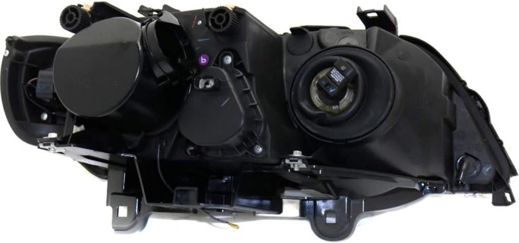 Replacement For BMW X5 2000 2001 2002 2003 Xenon Headlight Unit W/O Control Assembly,W/Hid Bulb Yellow Turn Indicator, Left/Driver Side, Black Housing, BM2518108