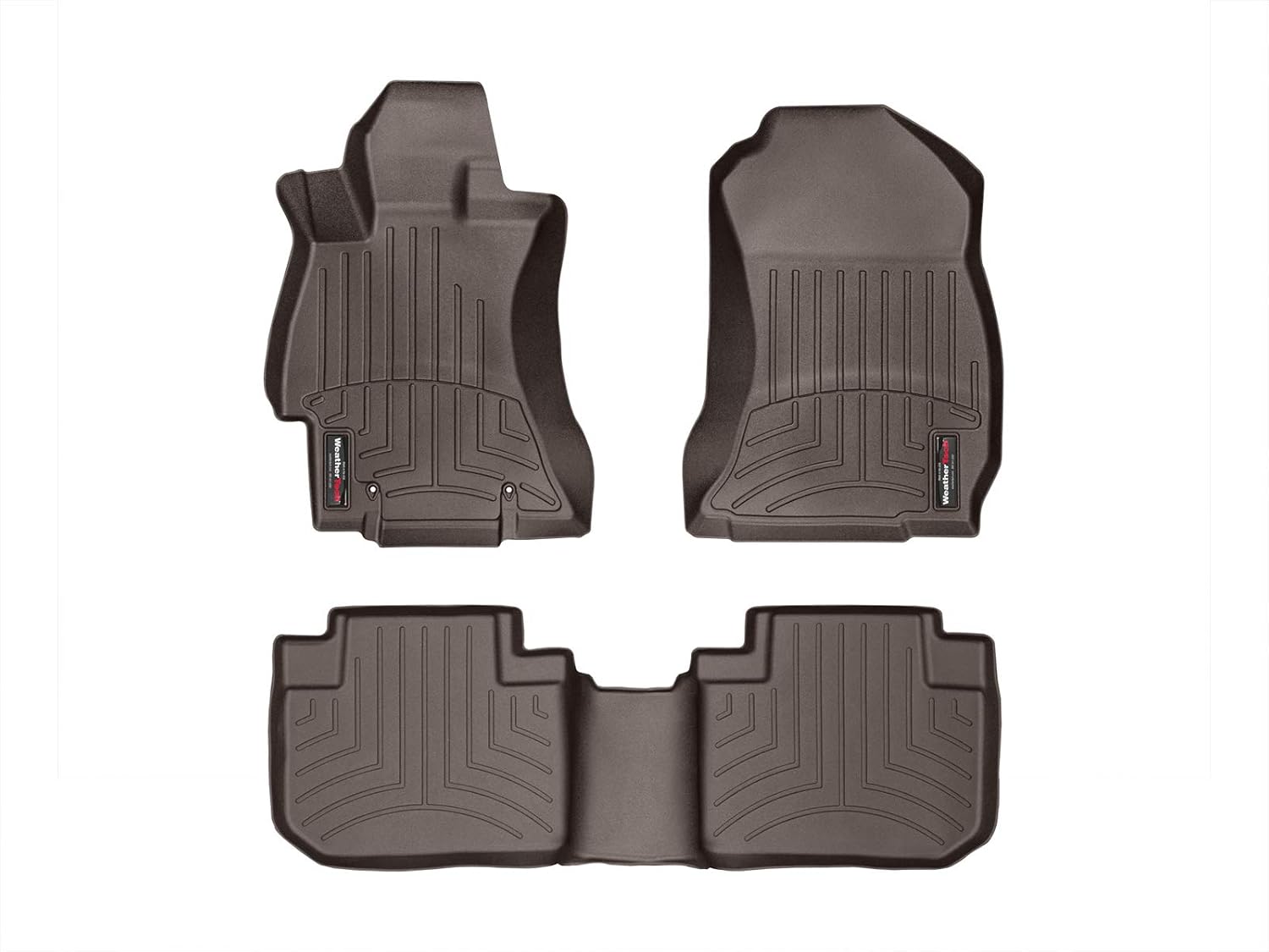 WeatherTech Custom Fit FloorLiners for Subaru Forester - 1st & 2nd Row (47531-1-2), Cocoa