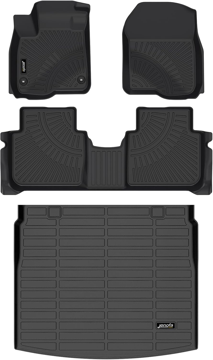 Jenofa-Car Floor Mats & Upper Cargo Liner for Honda CRV & CRV Hybrid 2023-2026 All Weather Floor Mats Set for CRV Full Set Durable Floor Liners for Honda CRV Accessories 2026
