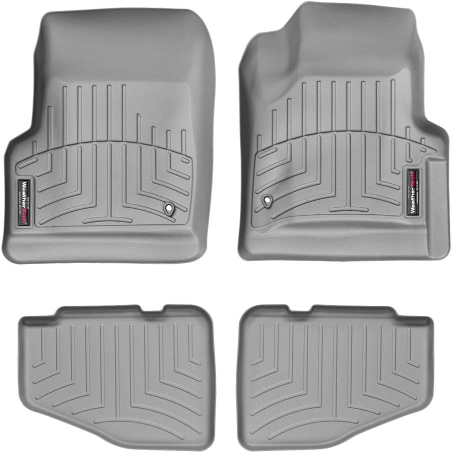 WeatherTech Custom Fit FloorLiners for Jeep Wrangler 2-Door, Wrangler Unlimited 2-Door, 1st & 2nd Row (46042-1-2), Grey