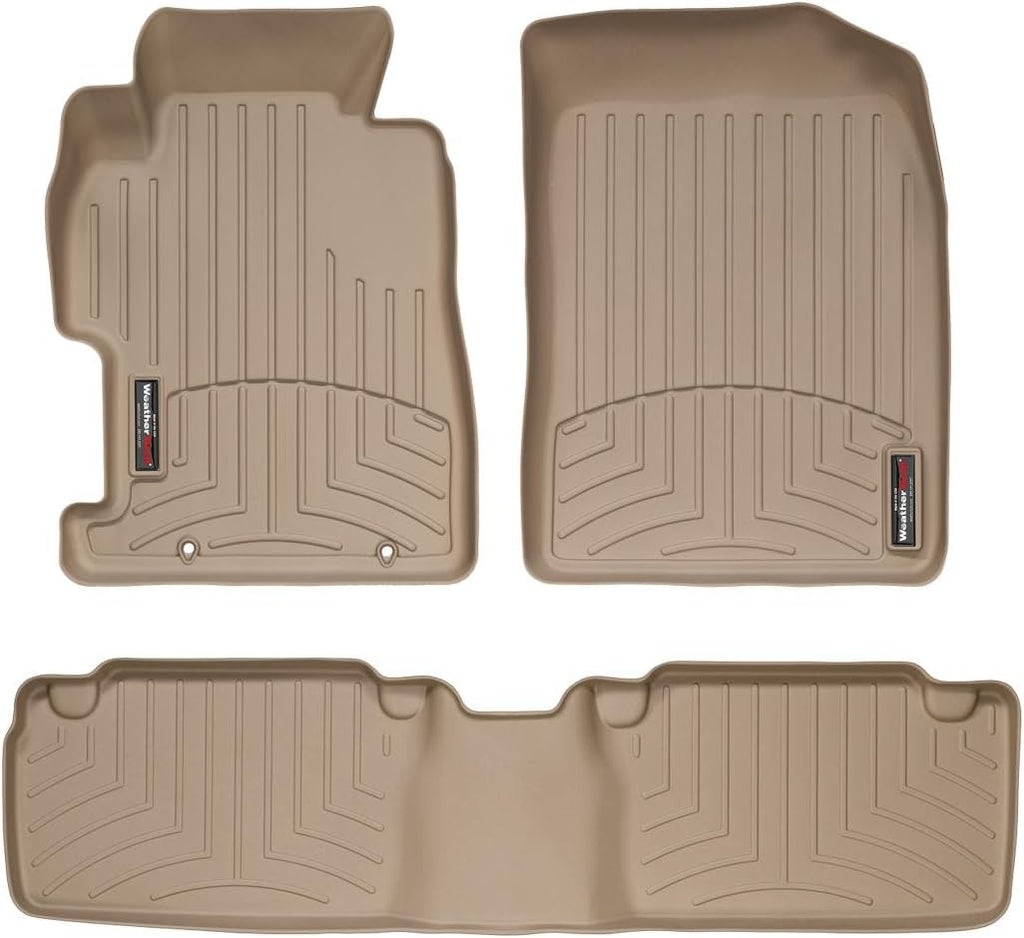 WeatherTech Custom Fit FloorLiners for Honda Civic Si, Civic, 1st & 2nd Row (45090-1-2), Tan