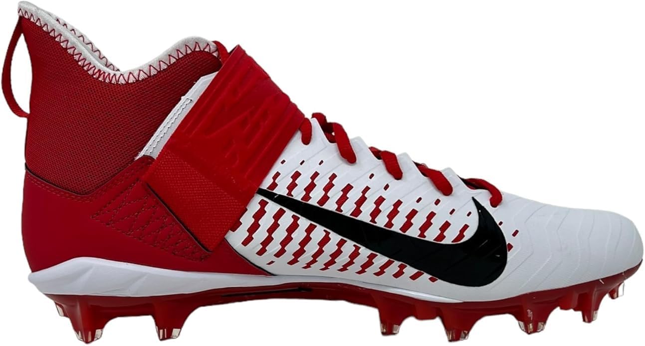 Nike Men's Alpha Menace Pro 2 D Football Cleats - Black/White,7M US