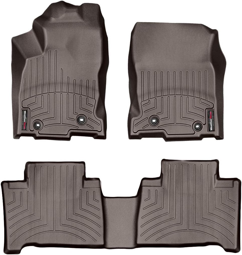 WeatherTech Custom Fit FloorLiners for Lexus NX, NX Hybrid, 1st & 2nd Row (47749-1-2), Cocoa