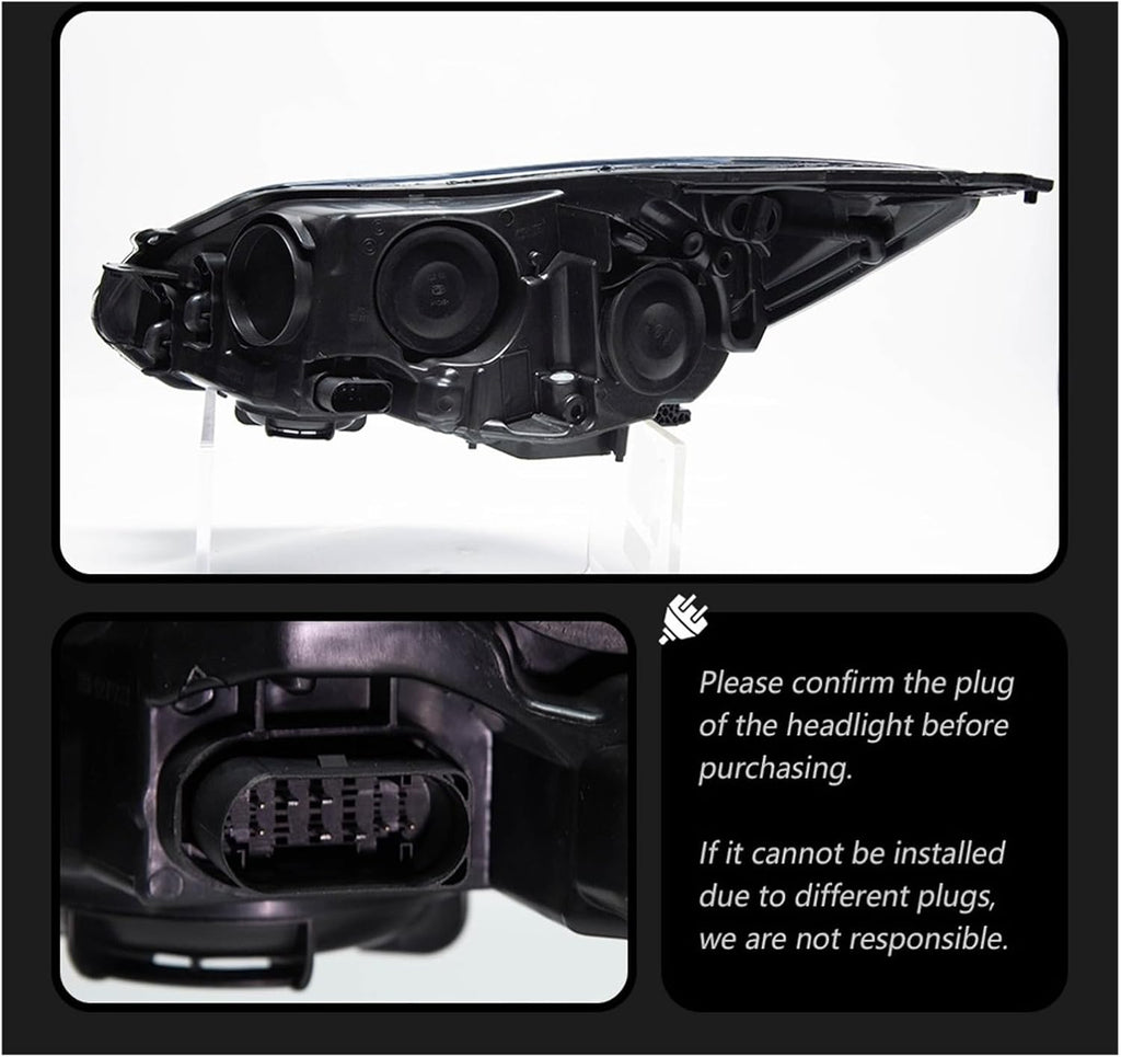 Car Lights Compatible With Focus 2012-2014 LED Auto Headlight Assembly Upgrade E-Class Design Bifocal Lens Signal Lamp Tool Accessories